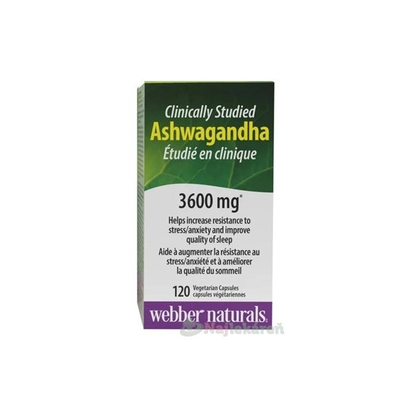 Webber Naturals Ashwagandha 120 kapsúl