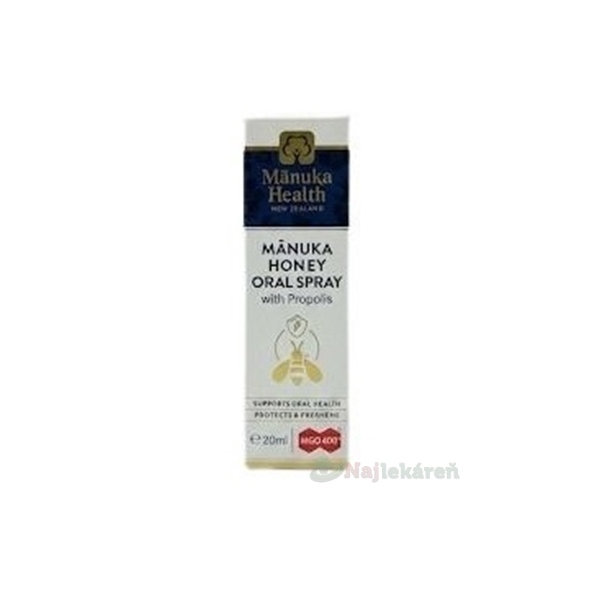Manuka Health MANUKA HONEY Ústny sprej MGO 400+ 20 ml