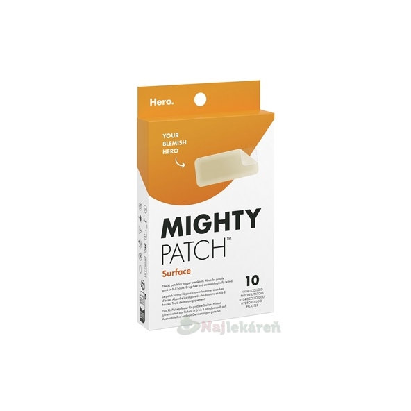 Hero. MIGHTY PATCH Surface XL náplasti na akné 10ks