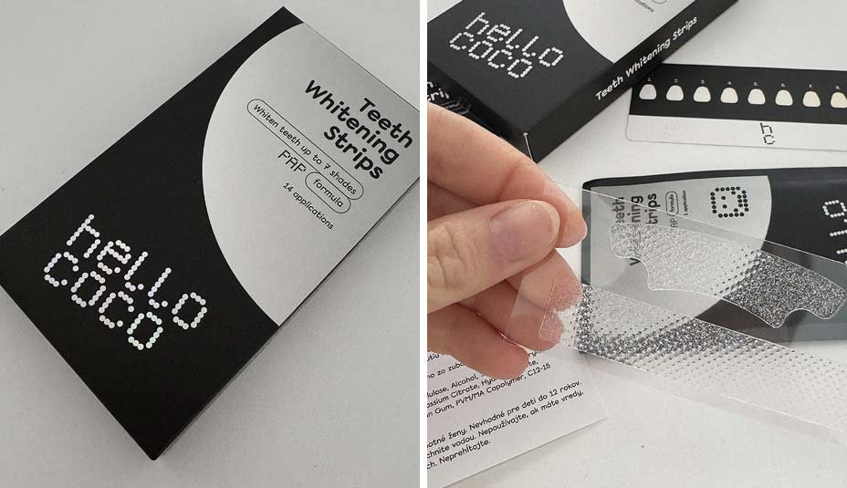 Recenzia PAP+ Bieliace pásiky na zuby HELLO COCO 28ks