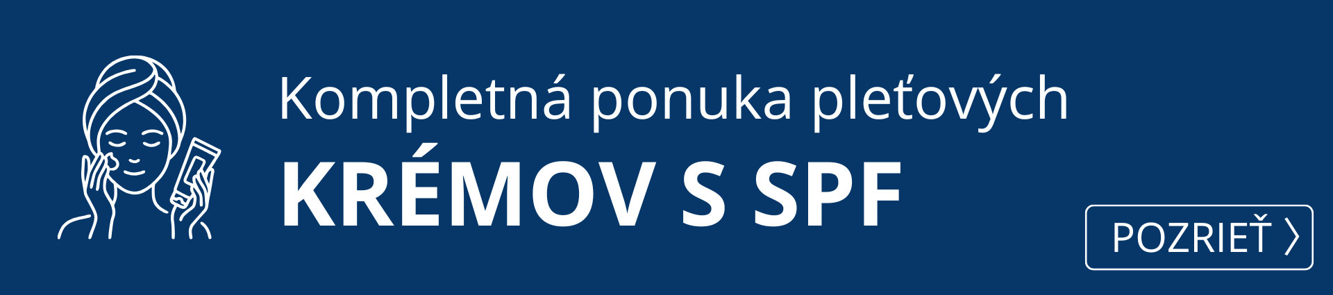  Kompletná ponuka pleťových krémov s spf