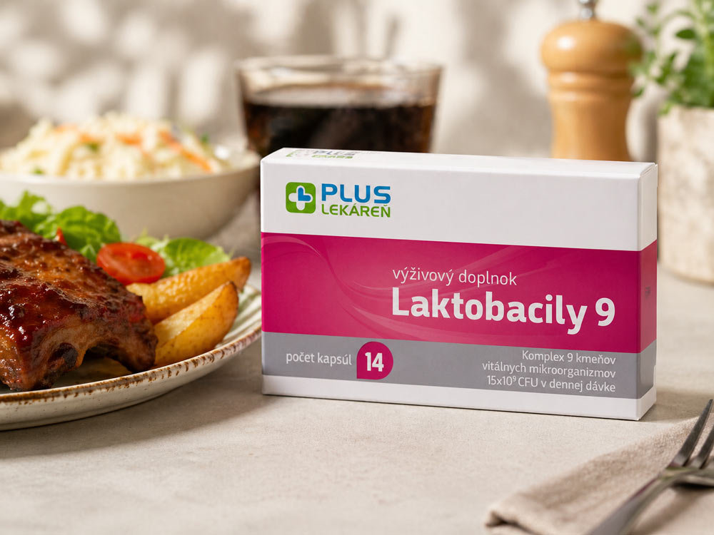  Plus Lekáreň Laktobacily 9 na podporu trávenia, 14 cps