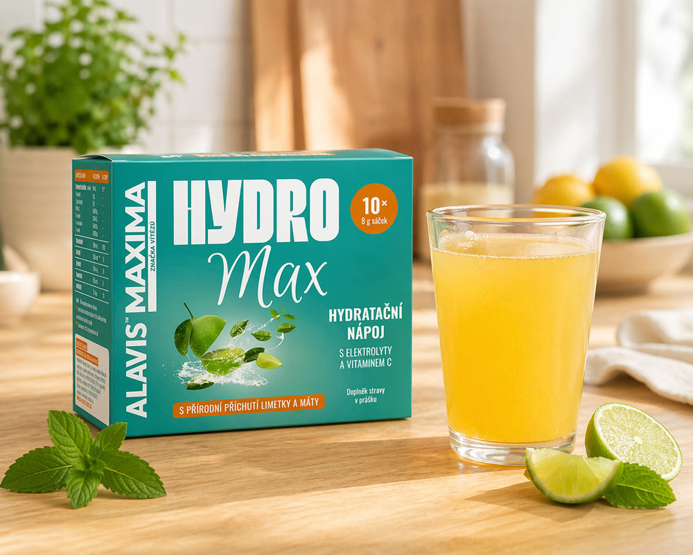  ALAVIS MAXIMA HydroMax prášok s príchuťou limetky a mäty vrecúška po 8g 10ks