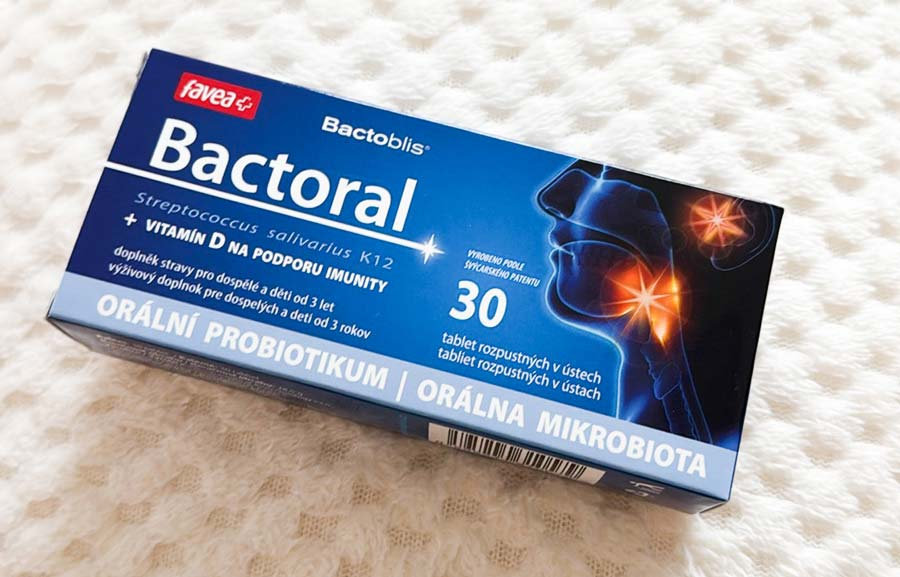 BACTORAL+vitamín D- orálne probiotikum, 30 žuvacích tbl