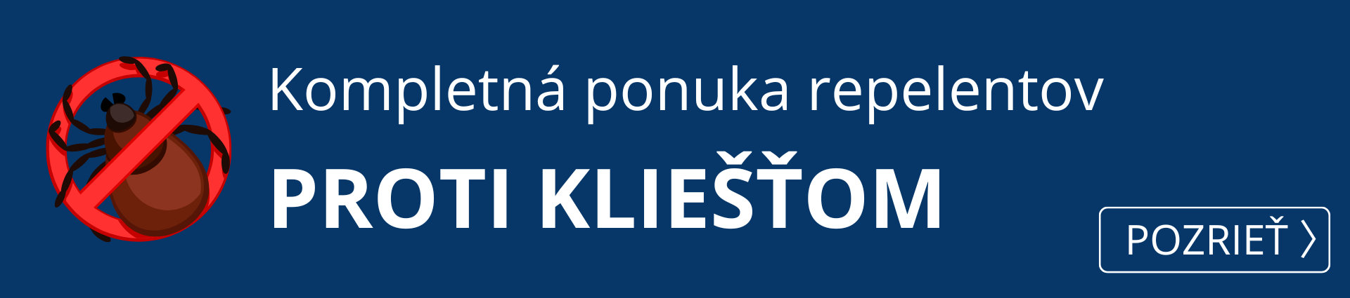  Kompletná ponuka repelentov proti kliešťom