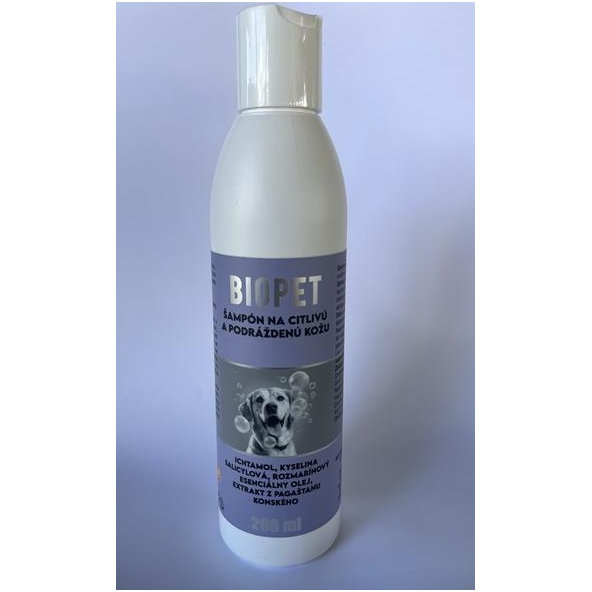 BIOPET šampón na citlivú a podráždenú kožu pre psy 200ml