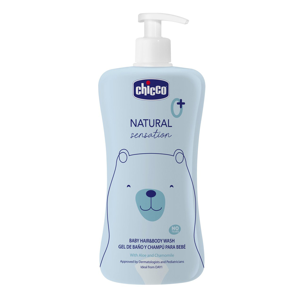 CHICCO Šampón na vlasy a telo Natural Sensation s aloe a kamilkou 500ml, 0m+ kúpite na Najlekaren.eu