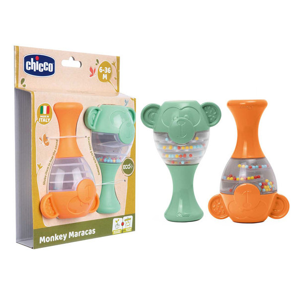 CHICCO Hrkálka Maracas Opice Eco+ 6m+