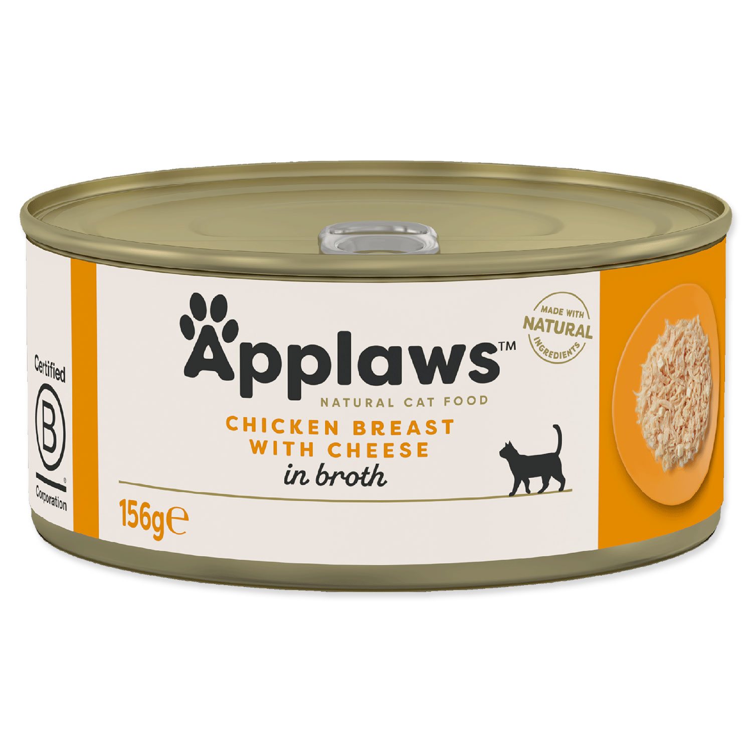 Applaws konzerva pre mačky kuracie so syrom 156g