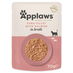 Applaws kapsička pre mačky tuniak a losos v želé 16 x 70g