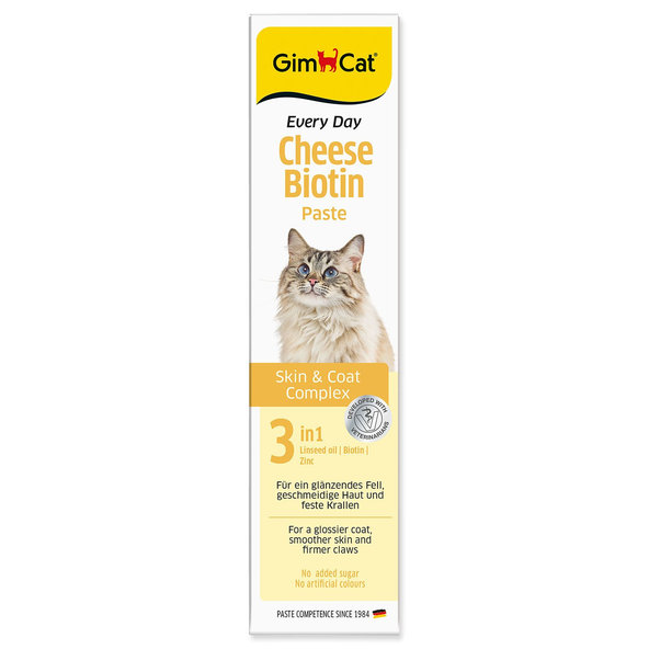 GimCat pasta pre mačky syrová s biotínom 200g