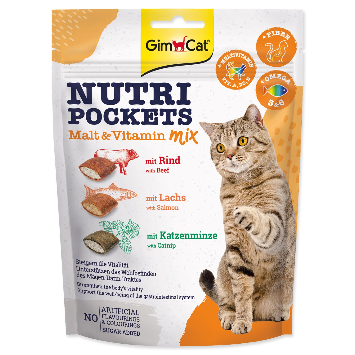 GimCat Nutri Pockets Malt & Vitamin Mix pochúťka 150g