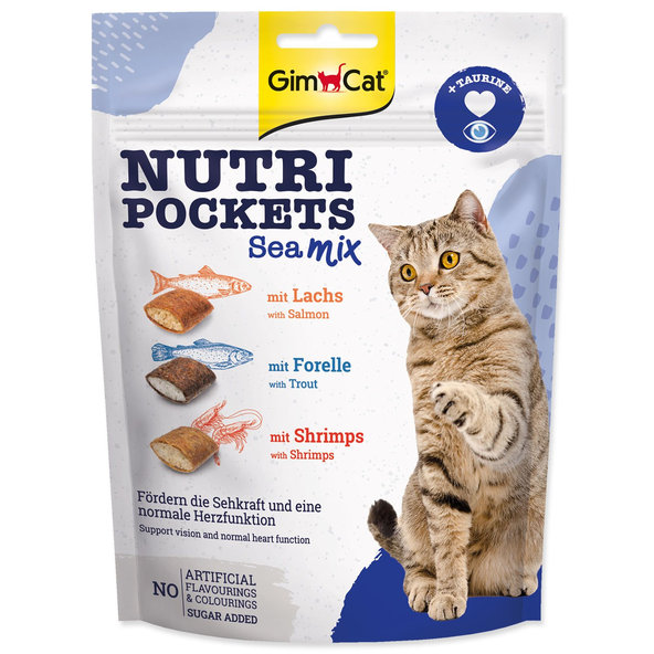 GimCat Nutri Pockets Sea Mix pochúťka 150g