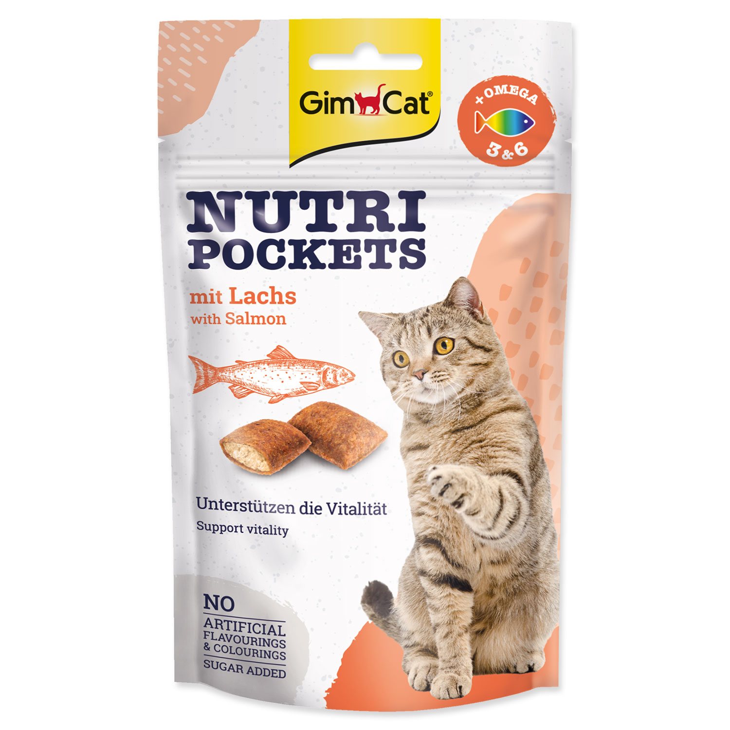 GimCat Nutri Pockets pochúťka s lososom 60g