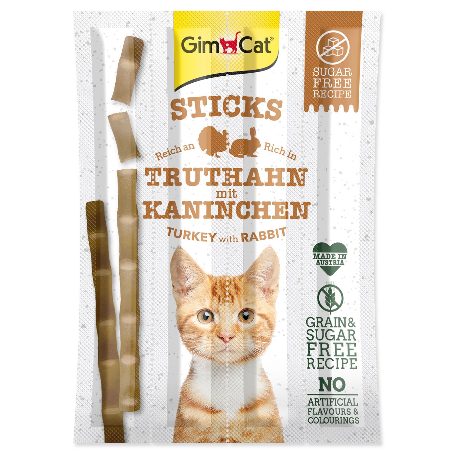 GimCat tyčinky moriak a králik 4ks