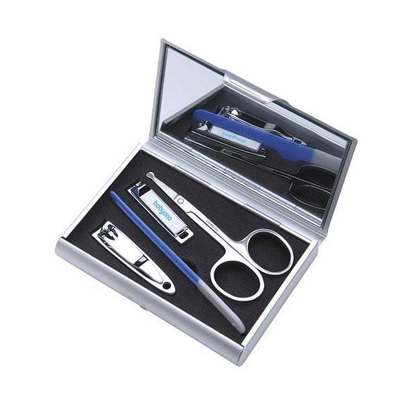 BABYONO Set detská manikúra v elegantnom puzdre so zrkadielkom