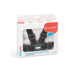 BABYONO Popruhy bezpečnostné pre dieťa 6m+ black