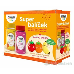 Centrum kids Gummies Multifruit + Malina a jahoda 60 + 60 želé