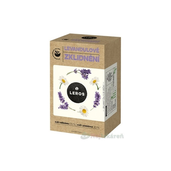 LEROS LEVANDUĽOVÉ UPOKOJENIE bylinný čaj, nálevové vrecká 20 x 1 g