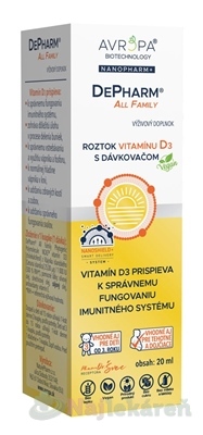 Avropa DePharm All Family olejové kvapky s vit. D3 dávkovač 20 ml