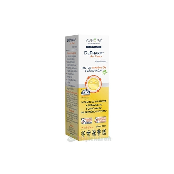 Avropa DePharm All Family olejové kvapky s vit. D3 dávkovač 20 ml