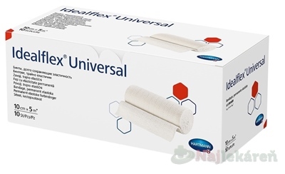 Idealflex universal obväz 10 cm x 5 m 10 ks
