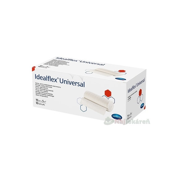 Idealflex universal obväz 10 cm x 5 m 10 ks