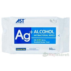 AST AG + Alkohol Antibakteriálne utierky 50 ks