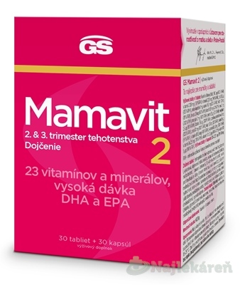 GS Mamavit 2 Tehotenstvo a dojčenie 30 tabliet + 30 kapsúl