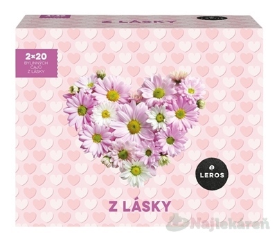 LEROS Z lásky 6 - darčeková sada čajov 2x20 vrecúšok