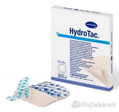 HydroTac Penové krytie na rany 10 × 10 cm 10 ks