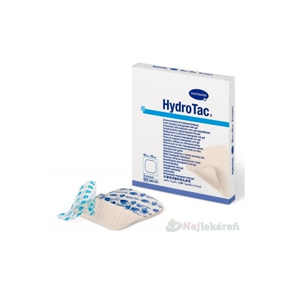 HydroTac Penové krytie na rany 10 × 10 cm 10 ks