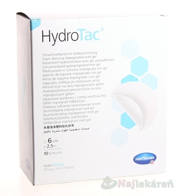 HydroTac Penové krytie na rany 6 × 6 cm 10 ks