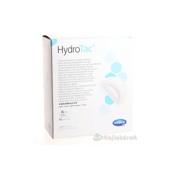 HydroTac Penové krytie na rany 6 × 6 cm 10 ks