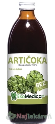 EkoMedica SK Artičoka šťava 99,8% 500 ml kúpite na Najlekaren.eu