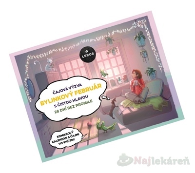 LEROS Bylinkový Február s čistou hlavou 6, set čajov + komiksový kalendár