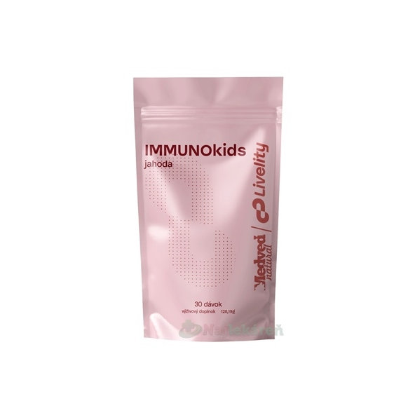 Medveď natural IMMUNOkids jahoda prášok 30 dávok