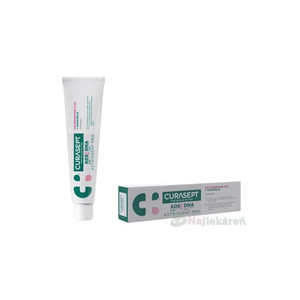 CURASEPT ADS DNA ASTRINGENT PRO zubná pasta s chlórhexidínom 0,20% 75ml