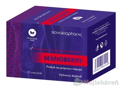 Slovakiapharm MANOBERRY prášok vo vrecúškach 10 ks kúpite na Najlekaren.eu
