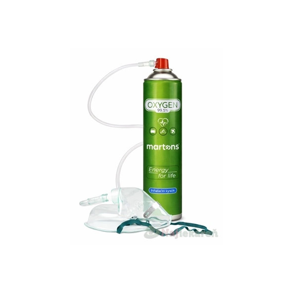martons OXYGEN Inhalačný Kyslík O2 99,5 % set s maskou 750 ml