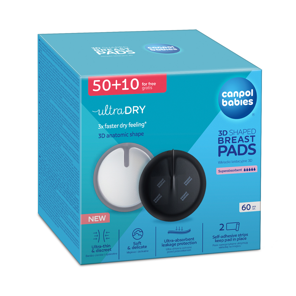 Canpol babies 3D Shaped Breast Pads Postpartum Pads jednorazové vložky do podprsenky 60 ks kúpite na Najlekaren.eu