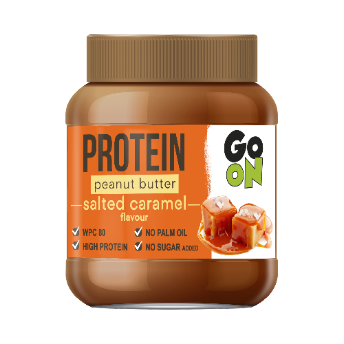 E-shop Proteínové arašidové maslo - Go On, príchuť slaný karamel, 350g