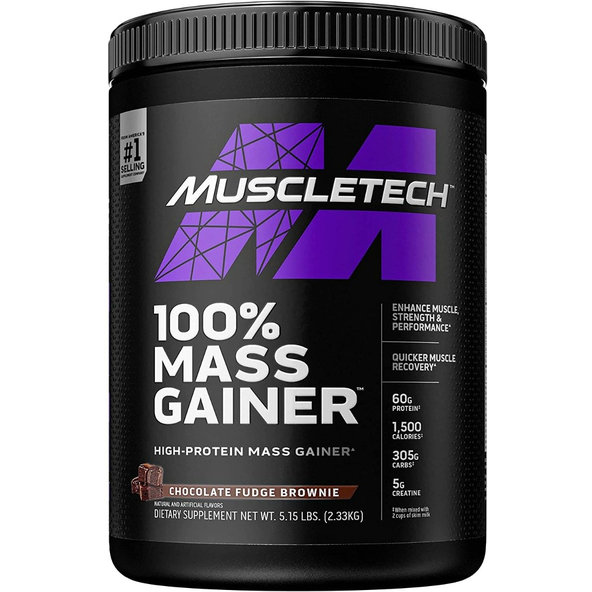 100% Mass Gainer - MuscleTech, príchuť vanilkový koktejl, 2330g