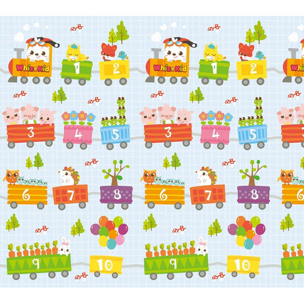 PETITE&MARS Podložka na hranie Joy Max 180x150x1,5 cm Train