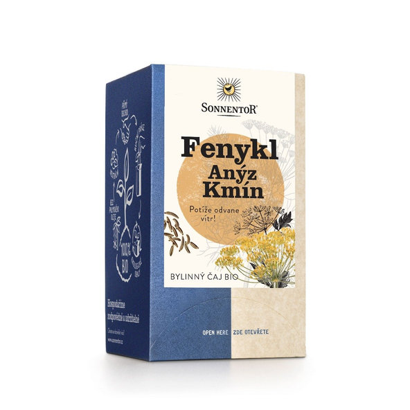 BIO Bylinný čaj fenikel-aníz-rasca - Sonnentor, 31g