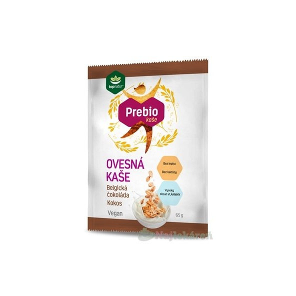 topnatur Prebio OVSENÁ KAŠA Belg. čokoláda Kokos, 65g