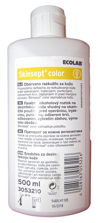 E-shop Ecolab Skinsept color 500ml roztok na dezinfekciu