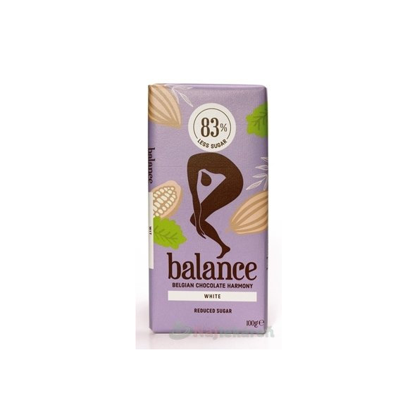 BALANCE BIELA ČOKOLÁDA S VANILKOU so sladidlom so stévie 100g