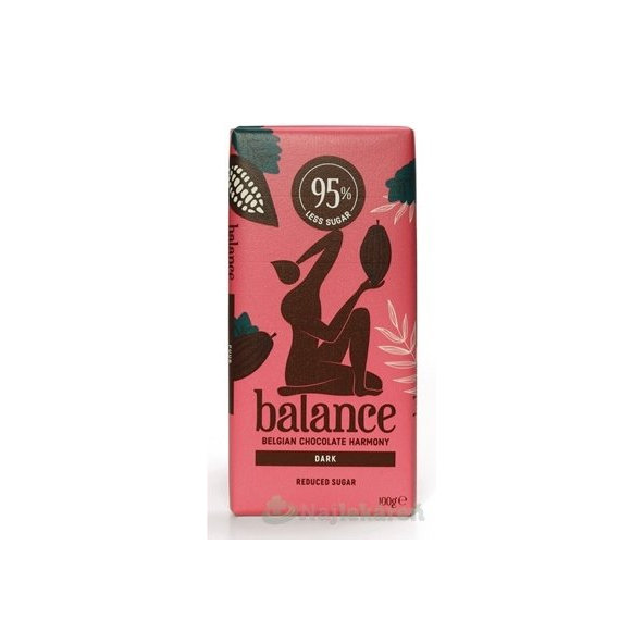 BALANCE HORKÁ ČOKOLÁDA so sladidlom so stévie 100g