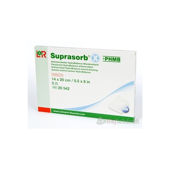 SUPRASORB X KRYTIE NA RANY + PHMB (14x20 cm)